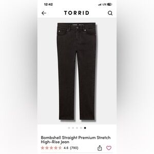 Torrid Charcoal Straight Leg Jeans